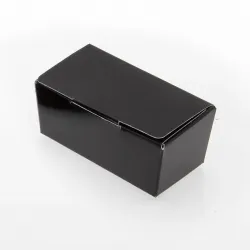 2 Choc Ballotin; Shiny Black